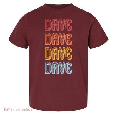 Retro Vintage Custom Name Dave Toddler T-Shirt