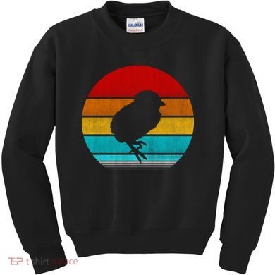Retro Vintage Chick Kids Sweatshirt