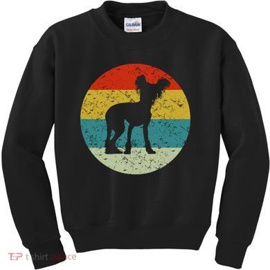 Retro Vintage Chinese Crested Kids Sweatshirt