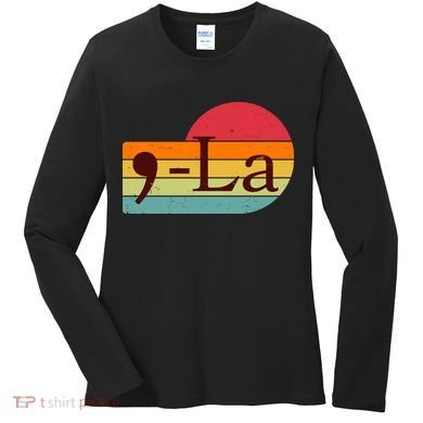 Retro Vintage Comma La Kamala Harris 2024 Women's Long Sleeve Shirt