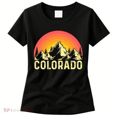 Retro Vintage Colorado Mountain & Sun Women's T-Shirt