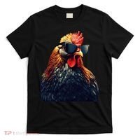 Retro Vintage Chicken Cool Rooster Wearing Sunglasses T-Shirt thumb 0