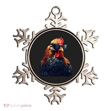 Retro Vintage Chicken Cool Rooster Wearing Sunglasses Ornament
