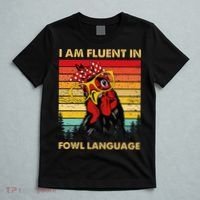 Retro Vintage Chicken Funny I Am Fluent Fowl Language T-Shirt thumb 5
