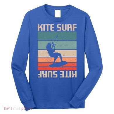 Retro Vintage Classic Kite Surf Surfing Surfer Gift Long Sleeve Shirt