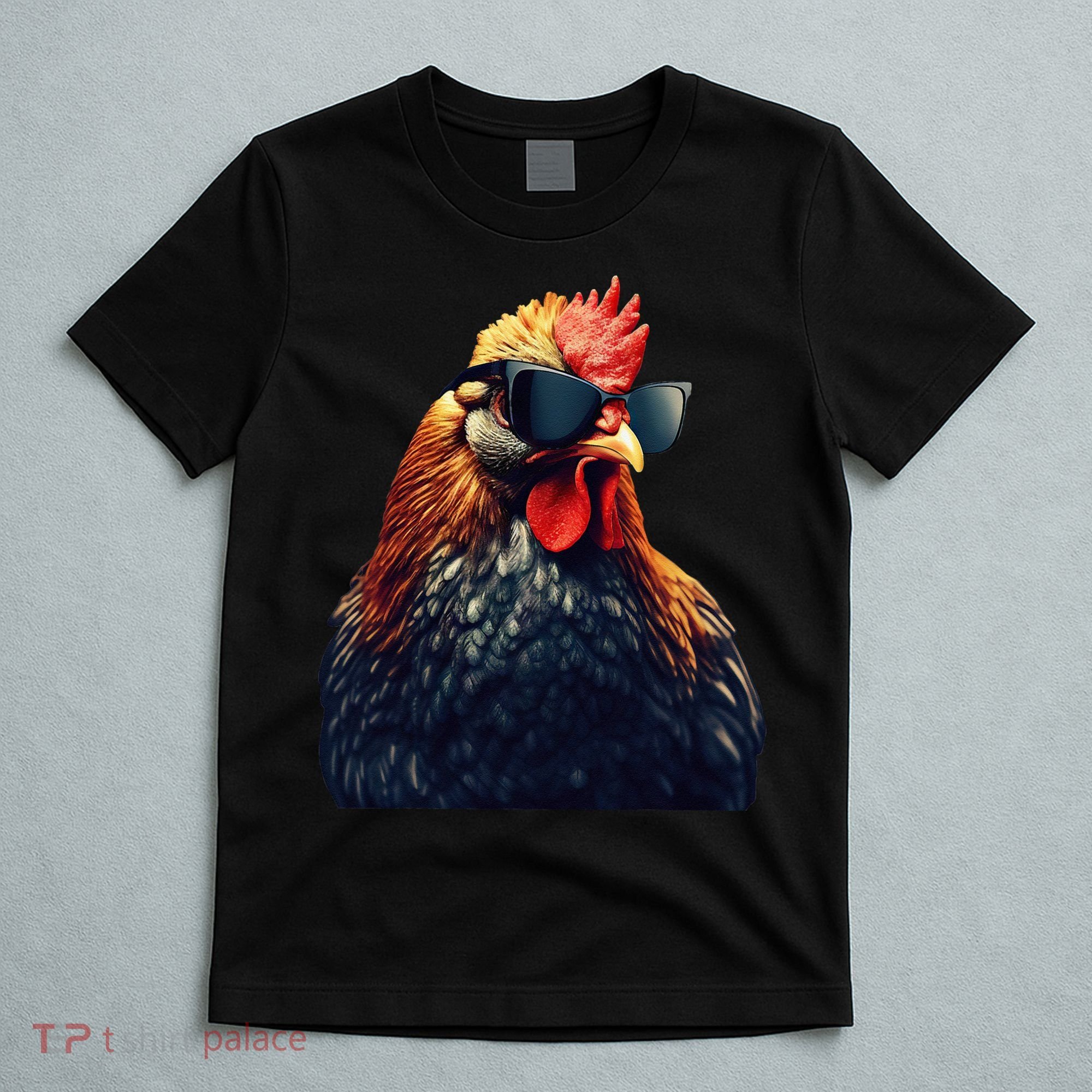 Retro Vintage Chicken Cool Rooster Wearing Sunglasses T-Shirt