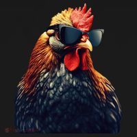 Retro Vintage Chicken Cool Rooster Wearing Sunglasses T-Shirt thumb 7