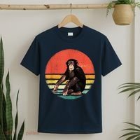 Retro Vintage Chimpanzee Monkey Wild Forest Animal T-Shirt thumb 2