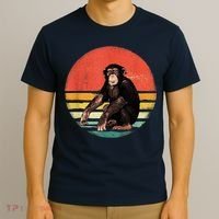 Retro Vintage Chimpanzee Monkey Wild Forest Animal T-Shirt thumb 3
