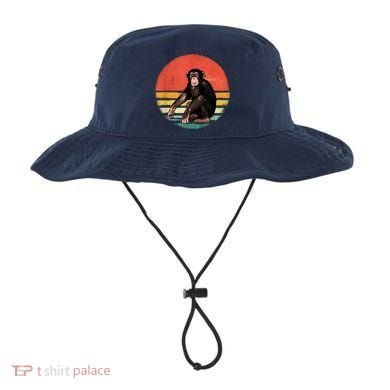 Retro Vintage Chimpanzee Monkey Wild Forest Animal Bucket Hat