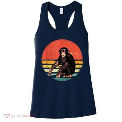 Retro Vintage Chimpanzee Monkey Wild Forest Animal Women's Tank Top