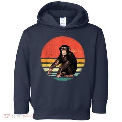 Retro Vintage Chimpanzee Monkey Wild Forest Animal Toddler Hoodie