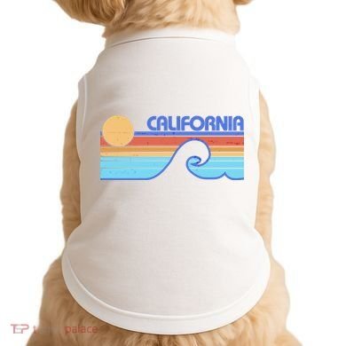 Retro Vintage California Sunset Wave Doggie Tank