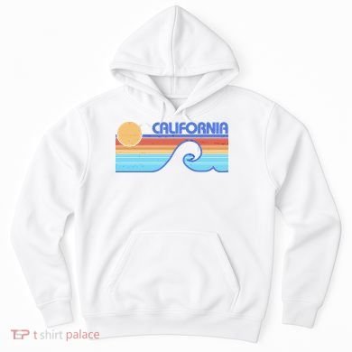 Retro Vintage California Sunset Wave Hoodie