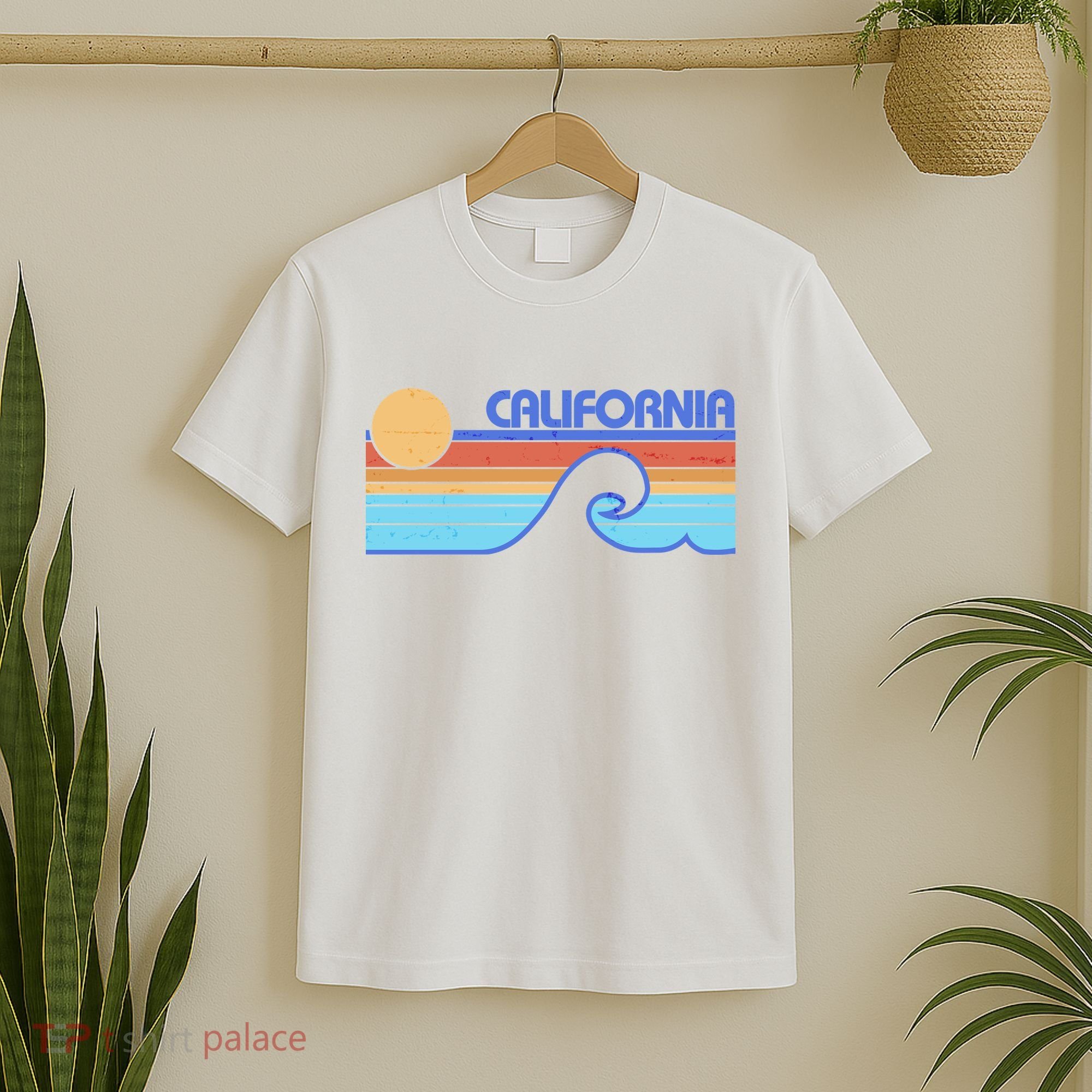 Retro Vintage California Sunset Wave T-Shirt