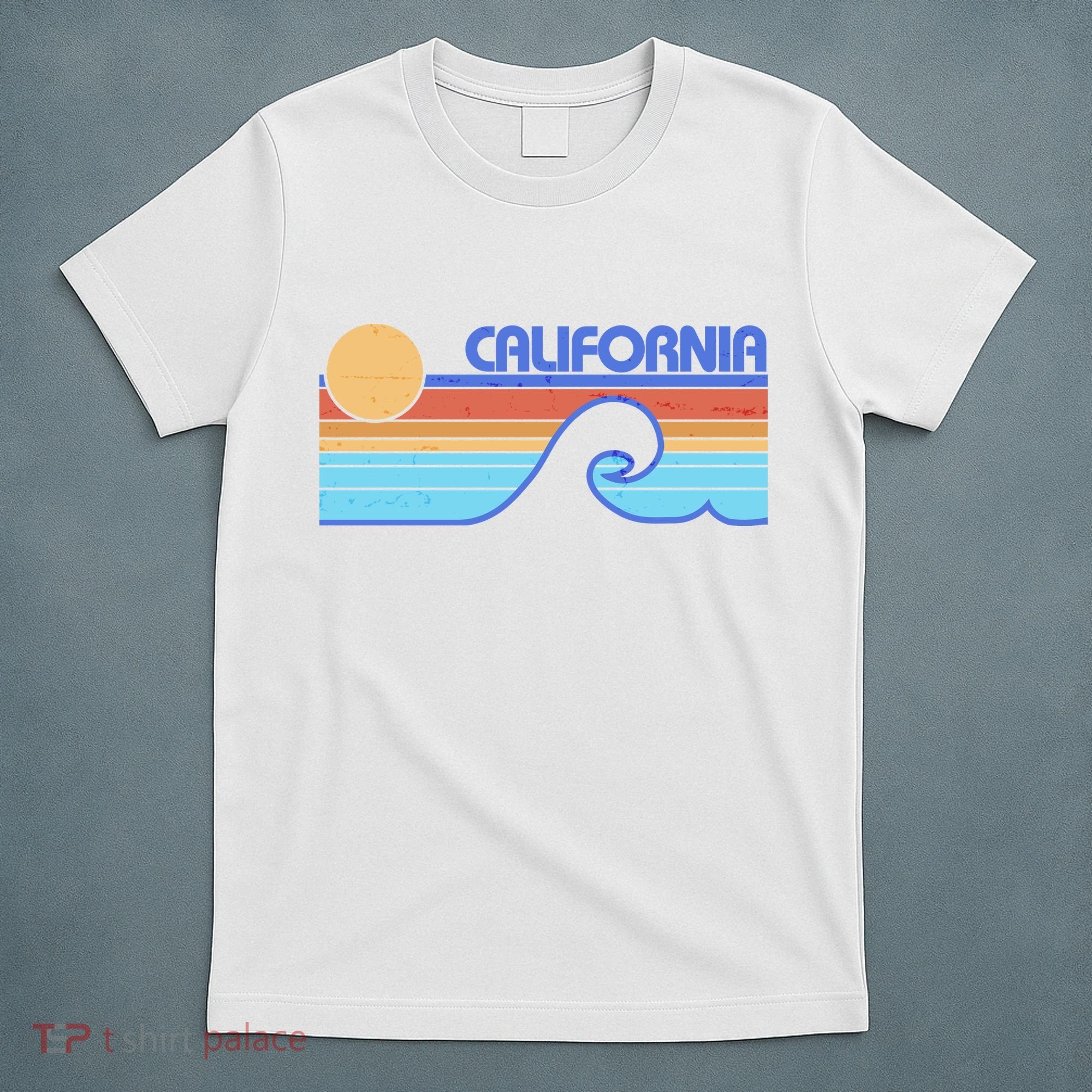 Retro Vintage California Sunset Wave T-Shirt