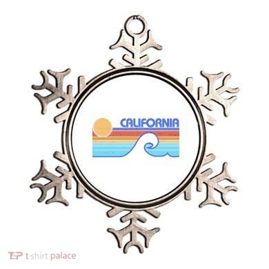 Retro Vintage California Sunset Wave Ornament