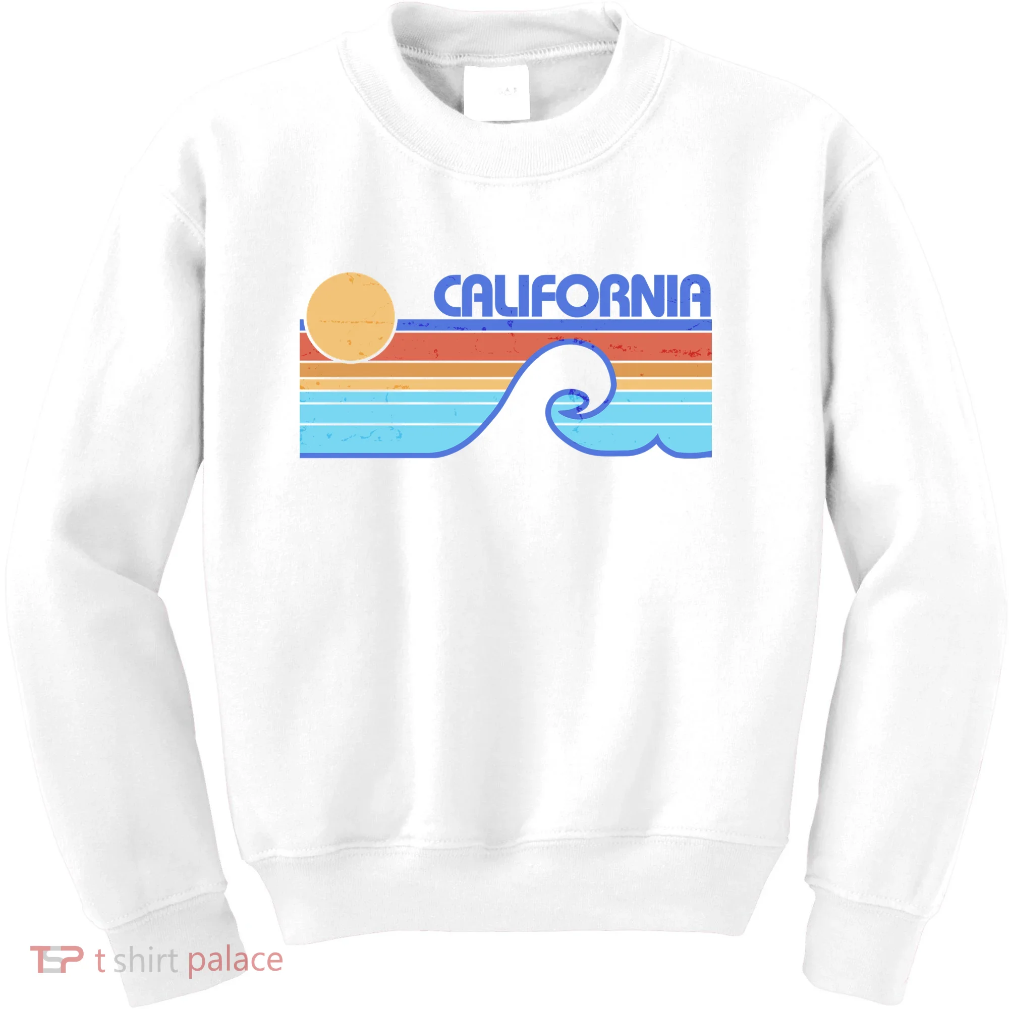 Retro Vintage California Sunset Wave Kids Sweatshirt