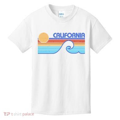 Retro Vintage California Sunset Wave Kids T-Shirt