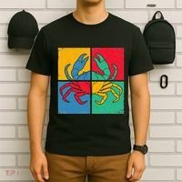 Retro Vintage Crab Crustacean Sea Seafood Crabber Crabbing T-Shirt thumb 6