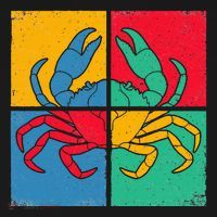 Retro Vintage Crab Crustacean Sea Seafood Crabber Crabbing T-Shirt thumb 7