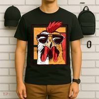 Retro Vintage Chicken Cool Rooster Wearing Sunglasses T-Shirt thumb 6