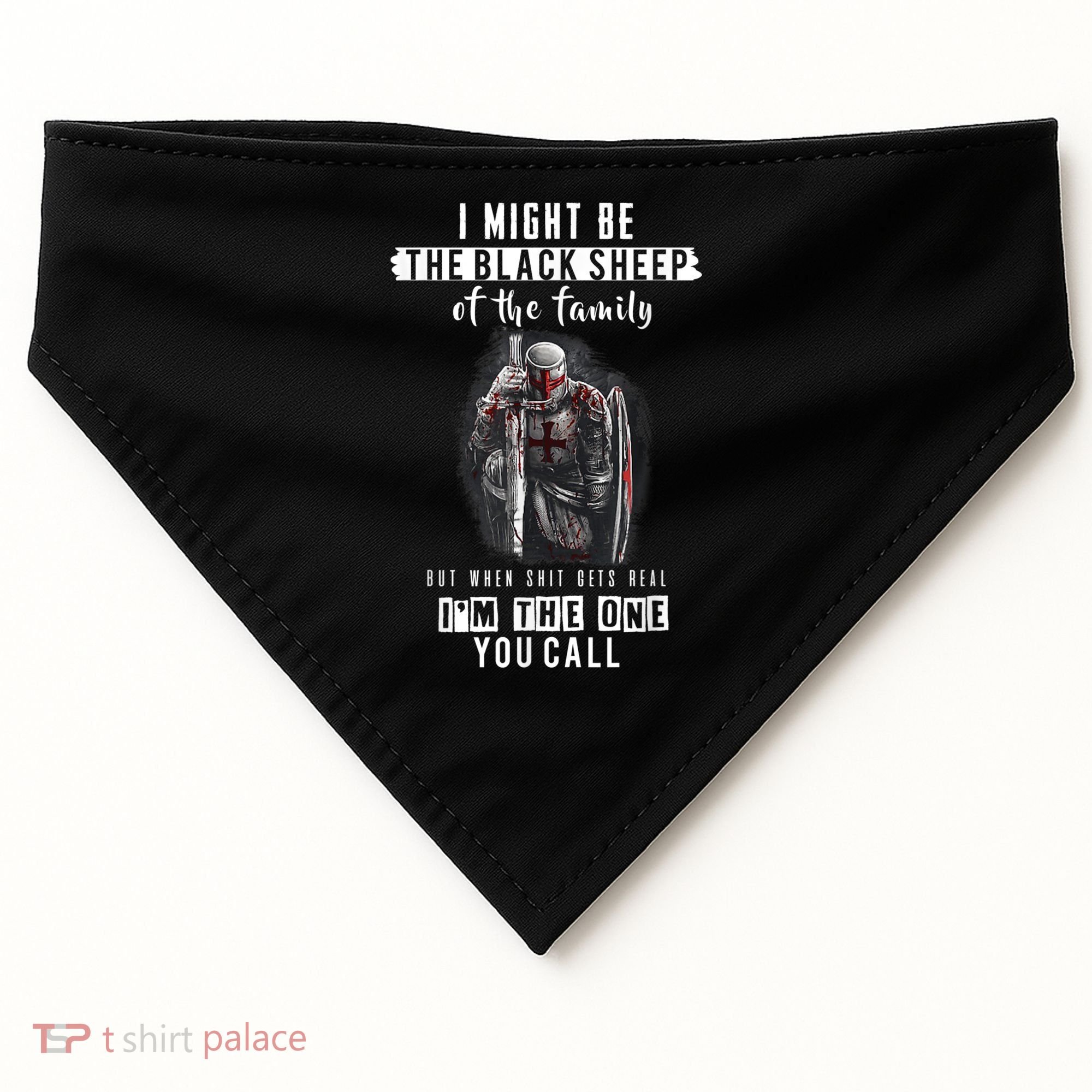 Religious Verse Christian Costume, Crusader Knights Templar USA-Made Doggie Bandana