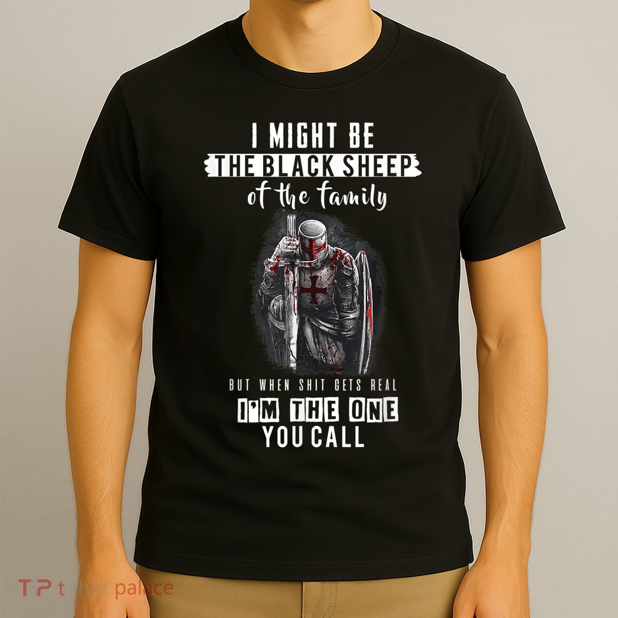 Religious Verse Christian Costume, Crusader Knights Templar T-Shirt