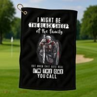 Religious Verse Christian Costume, Crusader Knights Templar Golf Towel thumb 1