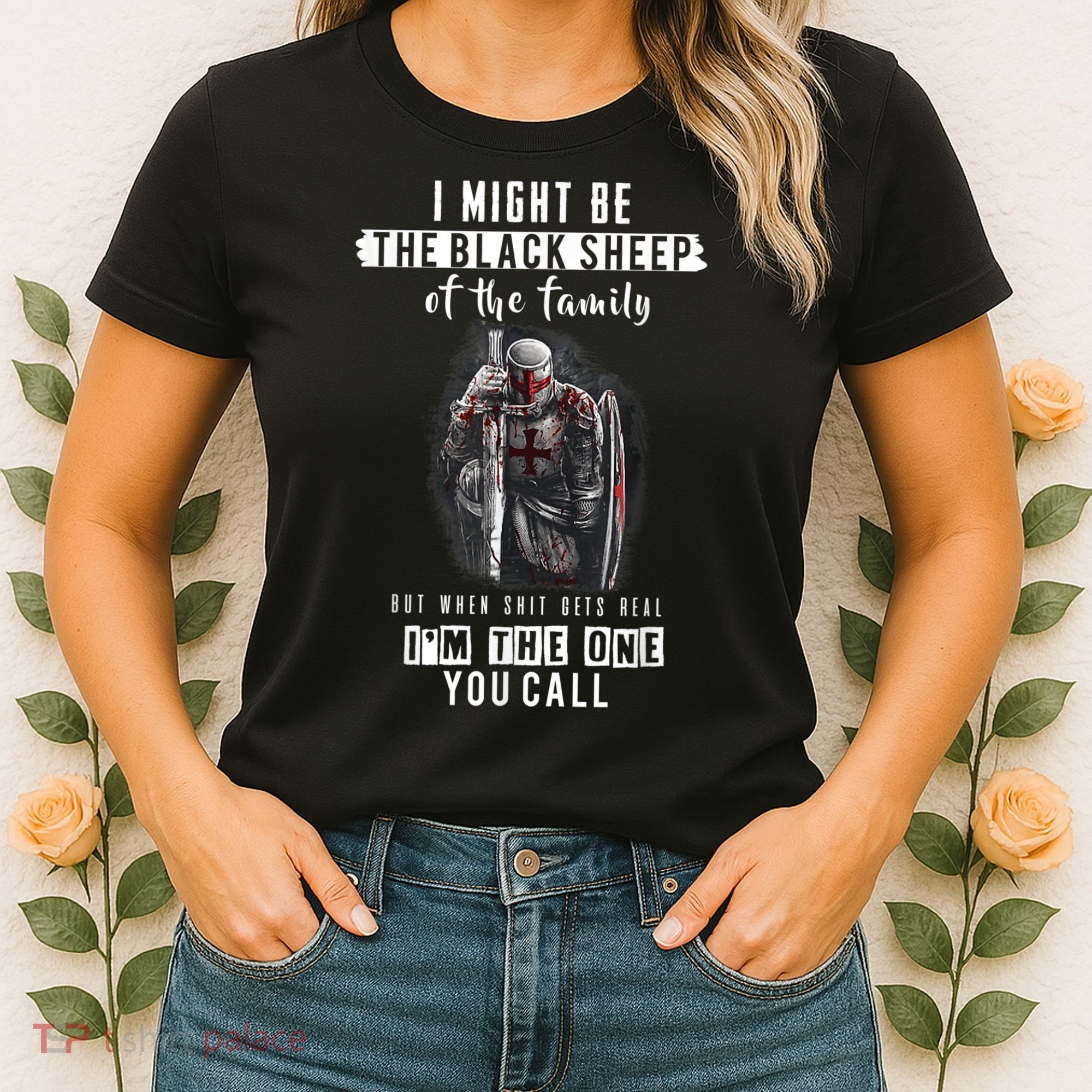 Religious Verse Christian Costume, Crusader Knights Templar Women's T-Shirt