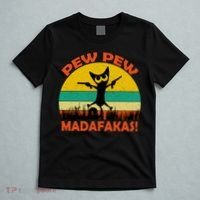 Retro Vintage Cat Pew Pew Madafakas T-Shirt thumb 5