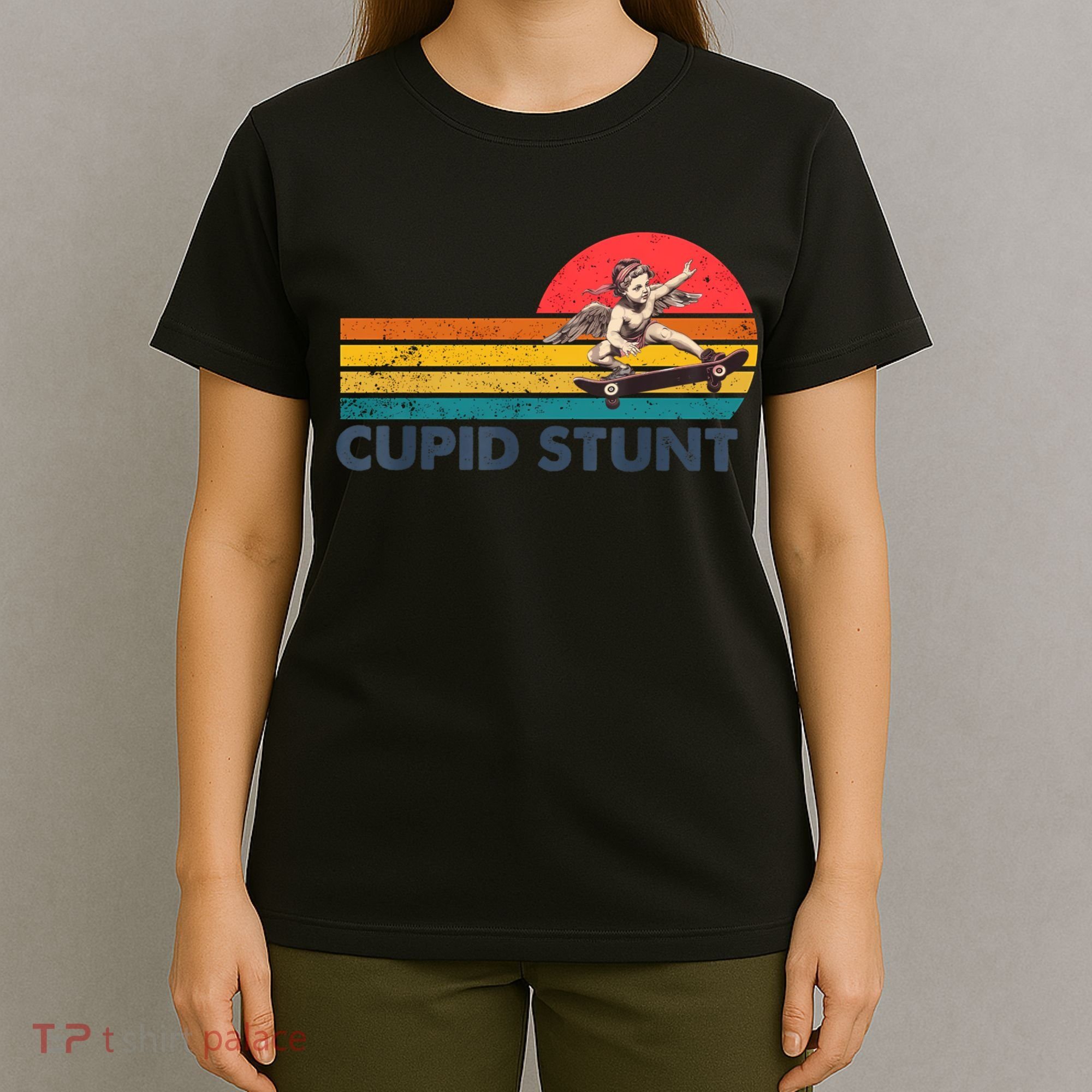Retro Vintage Cupid Stunt Unhinged Cringe Funny T-Shirt