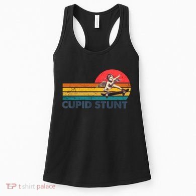 Retro Vintage Cupid Stunt Unhinged Cringe Funny Women's Tank Top