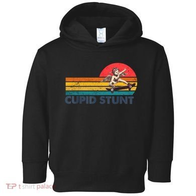 Retro Vintage Cupid Stunt Unhinged Cringe Funny Toddler Hoodie