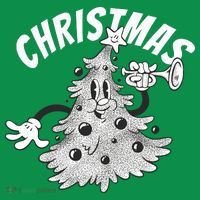 Retro Vintage Christmas Tree Cartoon Merry & Bright T-Shirt thumb 7
