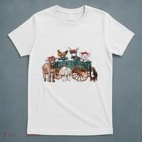 Retro Vintage Cute Farm Animals Farmer Farming T-Shirt thumb 5