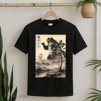 Retro Vintage Cat Japanese Art Catzilla Legendary Rare Kaiju Gift T-Shirt thumb 2