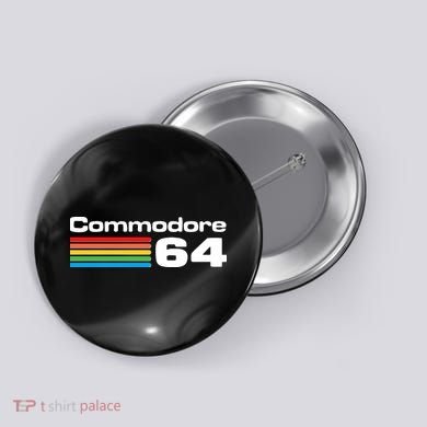 Retro Vintage Commodore Computer Logo Button