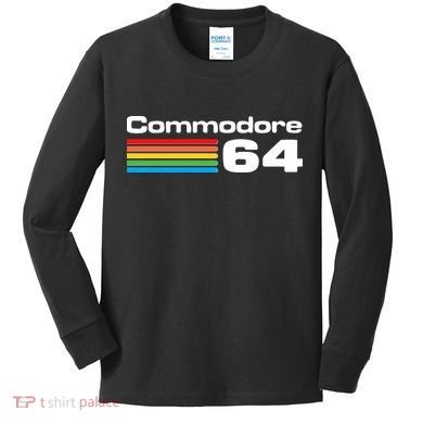 Retro Vintage Commodore Computer Logo Kids Long Sleeve Shirt