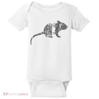 Rat Vintage Design Rat Print Baby Bodysuit