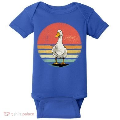 Retro Vintage Duck Gift Baby Bodysuit