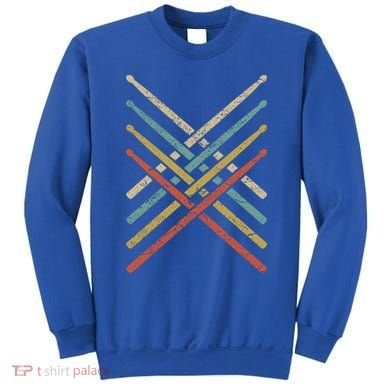 Retro Vintage Drummer 70s 80s Drum Sticks Gift Sweatshirt