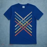 Retro Vintage Drummer 70s 80s Drum Sticks Gift T-Shirt thumb 5