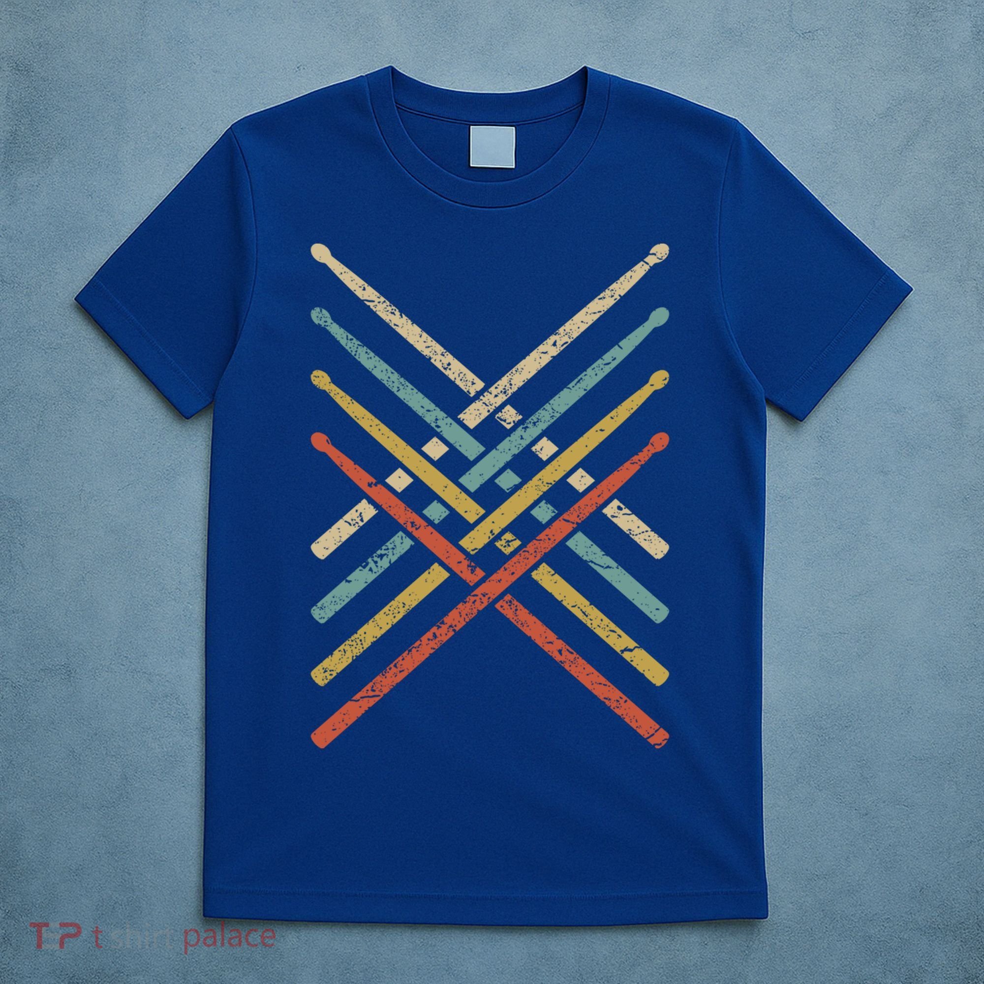 Retro Vintage Drummer 70s 80s Drum Sticks Gift T-Shirt