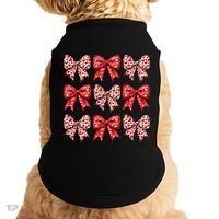 Retro Valentines Day Heart Coquette Bow Doggie Tank thumb 0