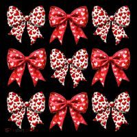 Retro Valentines Day Heart Coquette Bow Coaster thumb 2