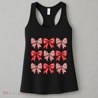 Retro Valentines Day Heart Coquette Bow Women's Tank Top thumb 3