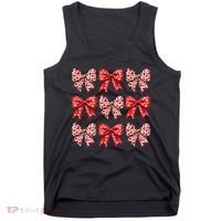 Retro Valentines Day Heart Coquette Bow Tank Top thumb 0