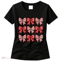 Retro Valentines Day Heart Coquette Bow Women's T-Shirt thumb 0