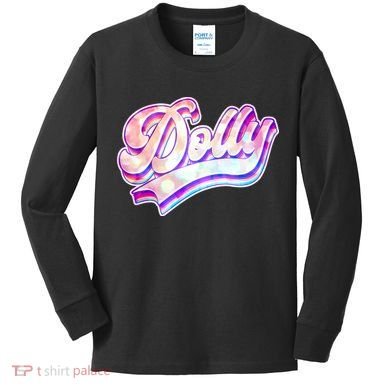 Retro Vintage Dolly Kids Long Sleeve Shirt